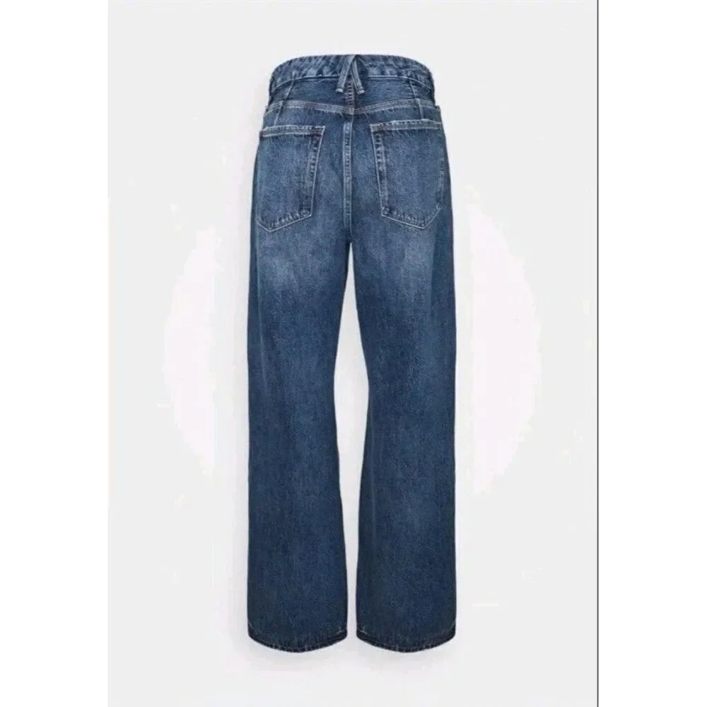 Good American Good 90's Straight Size 12/31 Distressed Baggy Jeans - Picture 7 of 12